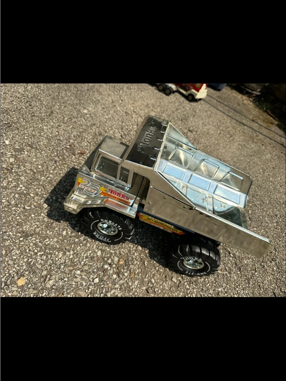 Vintage Tonka 25th Anniversary Silver Edition Dump Truck - Steel